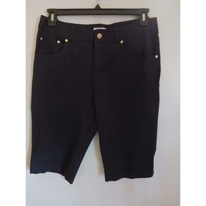 Eric Capri Pants Black w/ Pockets Straight Leg  Womens Size 12